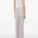 Pantaloni CISCO a righe in azzurro e rosso Loulou de saison - donna 