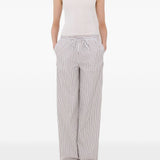 Pantaloni CISCO a righe in azzurro e rosso Loulou de saison - donna 