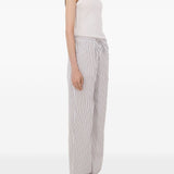 Pantaloni CISCO a righe in azzurro e rosso Loulou de saison - donna 