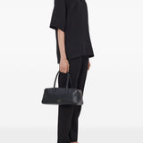 T-shirt con scollo a v ermo in nero Loulou de saison - donna 
