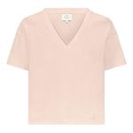 T-shirt Faaa Lds con scollo a V in rosa Loulou de saison - donna 