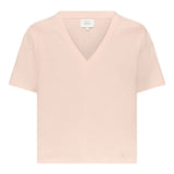 T-shirt Faaa Lds con scollo a V in rosa Loulou de saison - donna 