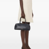 Gonna midi gora in pelle bianco Loulou de saison - donna 