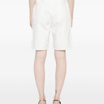 Shorts con taschei in bianco Loulou de saison - donna 