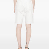 Shorts con taschei in bianco Loulou de saison - donna 