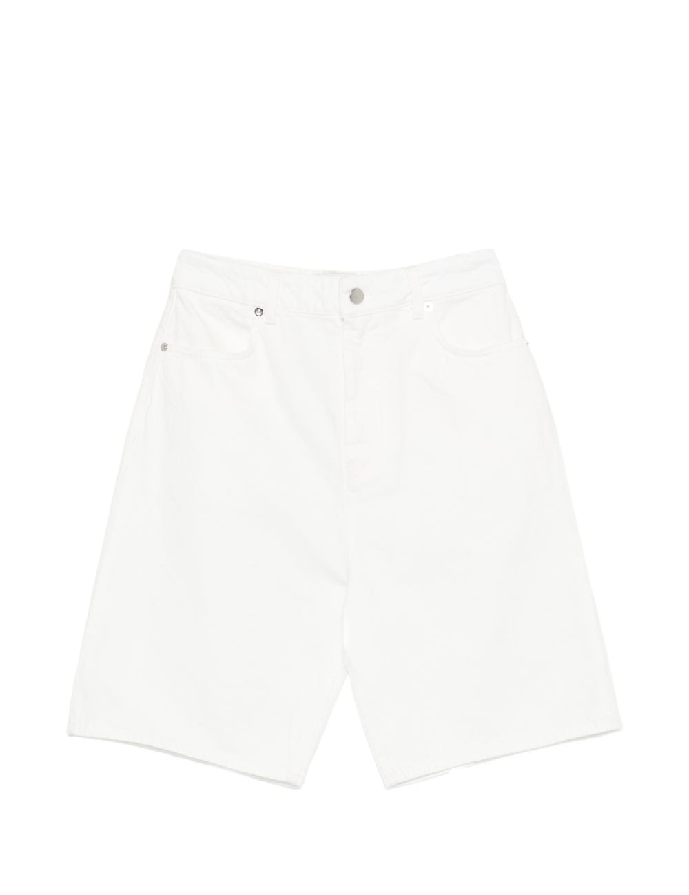 Shorts con taschei in bianco Loulou de saison - donna 