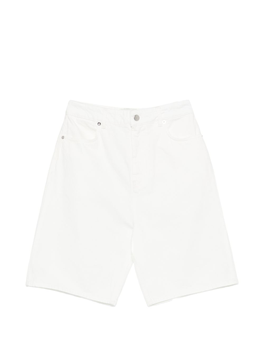 Shorts con taschei in bianco Loulou de saison - donna 