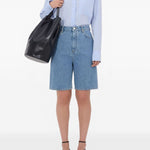 Shorts Isu Lds con zip in blu Loulou de saison - donna 