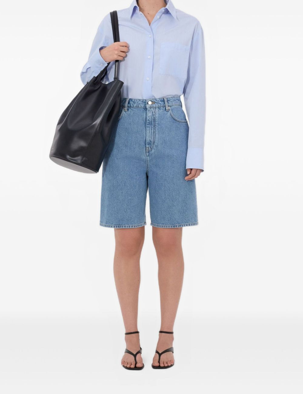 Shorts Isu Lds con zip in blu Loulou de saison - donna 