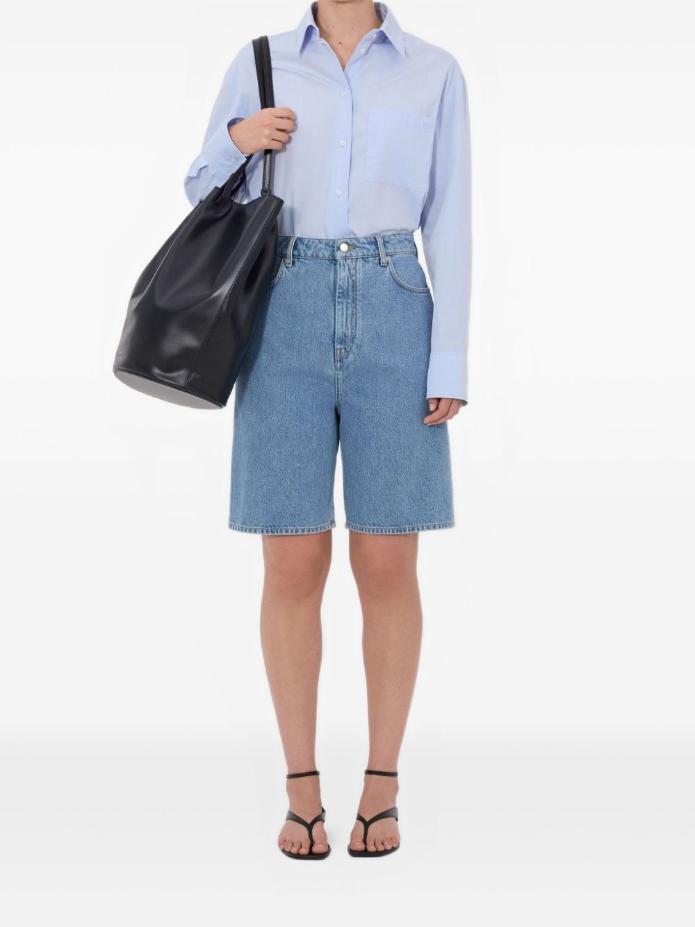 Shorts Isu Lds con zip in blu Loulou de saison - donna 