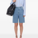 Shorts Isu Lds con zip in blu Loulou de saison - donna 