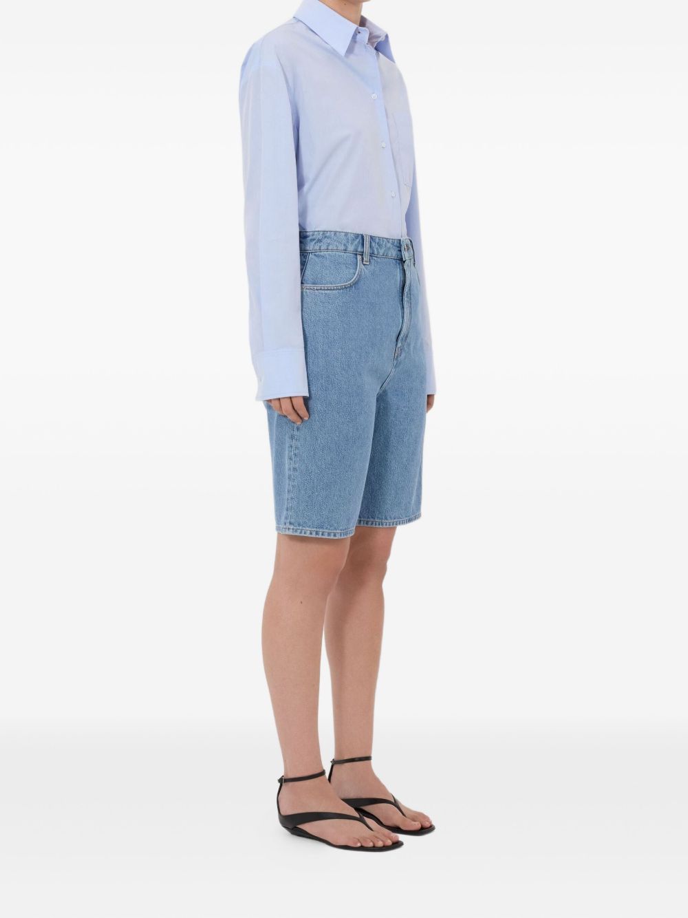 Shorts Isu Lds con zip in blu Loulou de saison - donna 