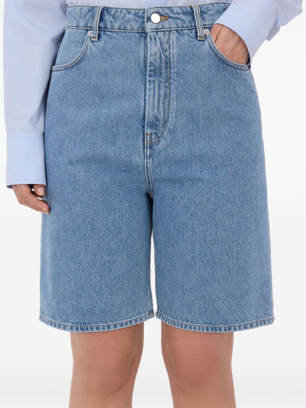 Shorts Isu Lds con zip in blu Loulou de saison - donna 
