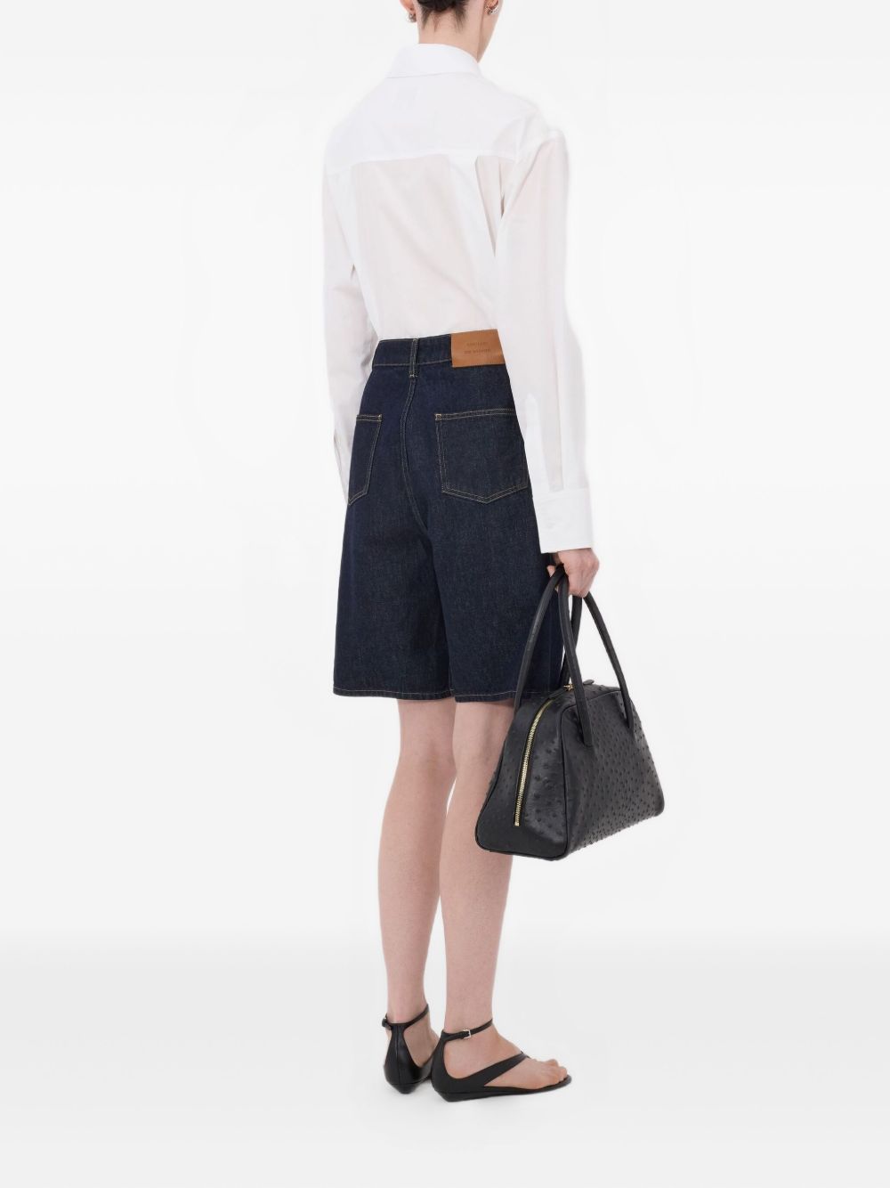Shorts Isu Lds con cinque tasche in blu Loulou de saison - donna 