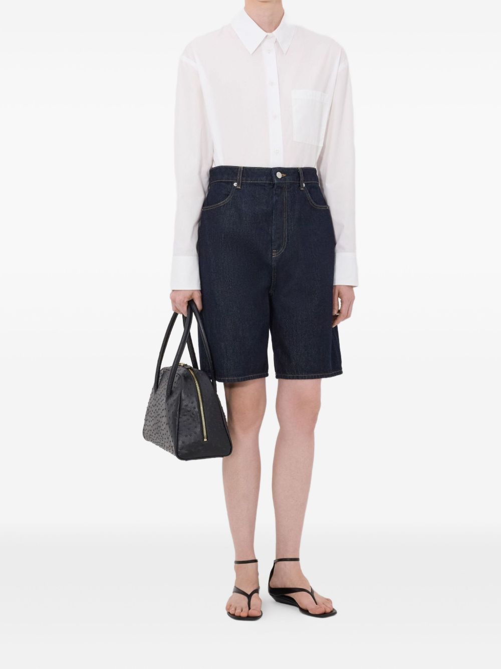 Shorts Isu Lds con cinque tasche in blu Loulou de saison - donna 