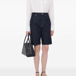 Shorts Isu Lds con cinque tasche in blu Loulou de saison - donna 