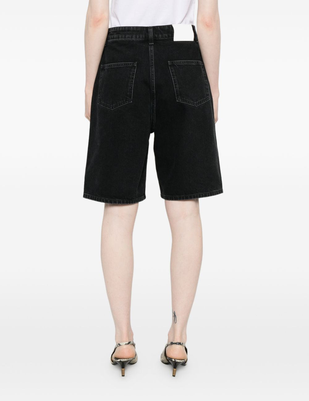 Shorts con tasche in grigio Loulou de saison - donna 