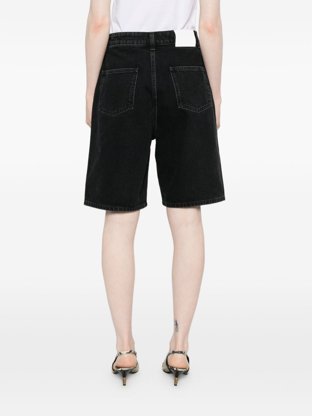 Shorts con tasche in grigio Loulou de saison - donna 