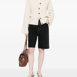 Shorts con tasche in grigio Loulou de saison - donna 