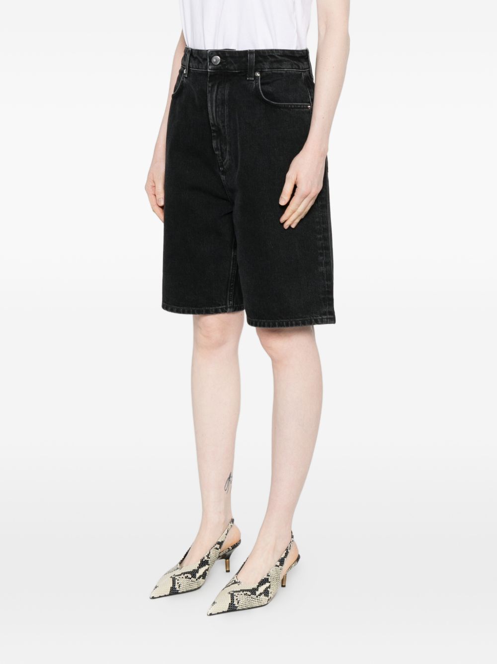 Shorts con tasche in grigio Loulou de saison - donna 