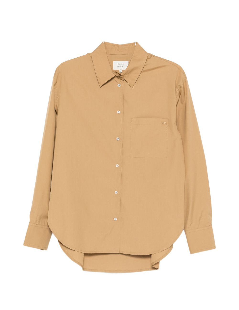 Camicia lee con ricamo in marrone chiaro Loulou de saison - donna 