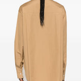 Camicia lee con ricamo in marrone chiaro Loulou de saison - donna 