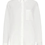 Camicia lee con ricamo in bianco Loulou de saison - donna 
