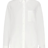 Camicia lee con ricamo in bianco Loulou de saison - donna 