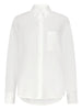 Camicia lee con ricamo in bianco Loulou de saison - donna