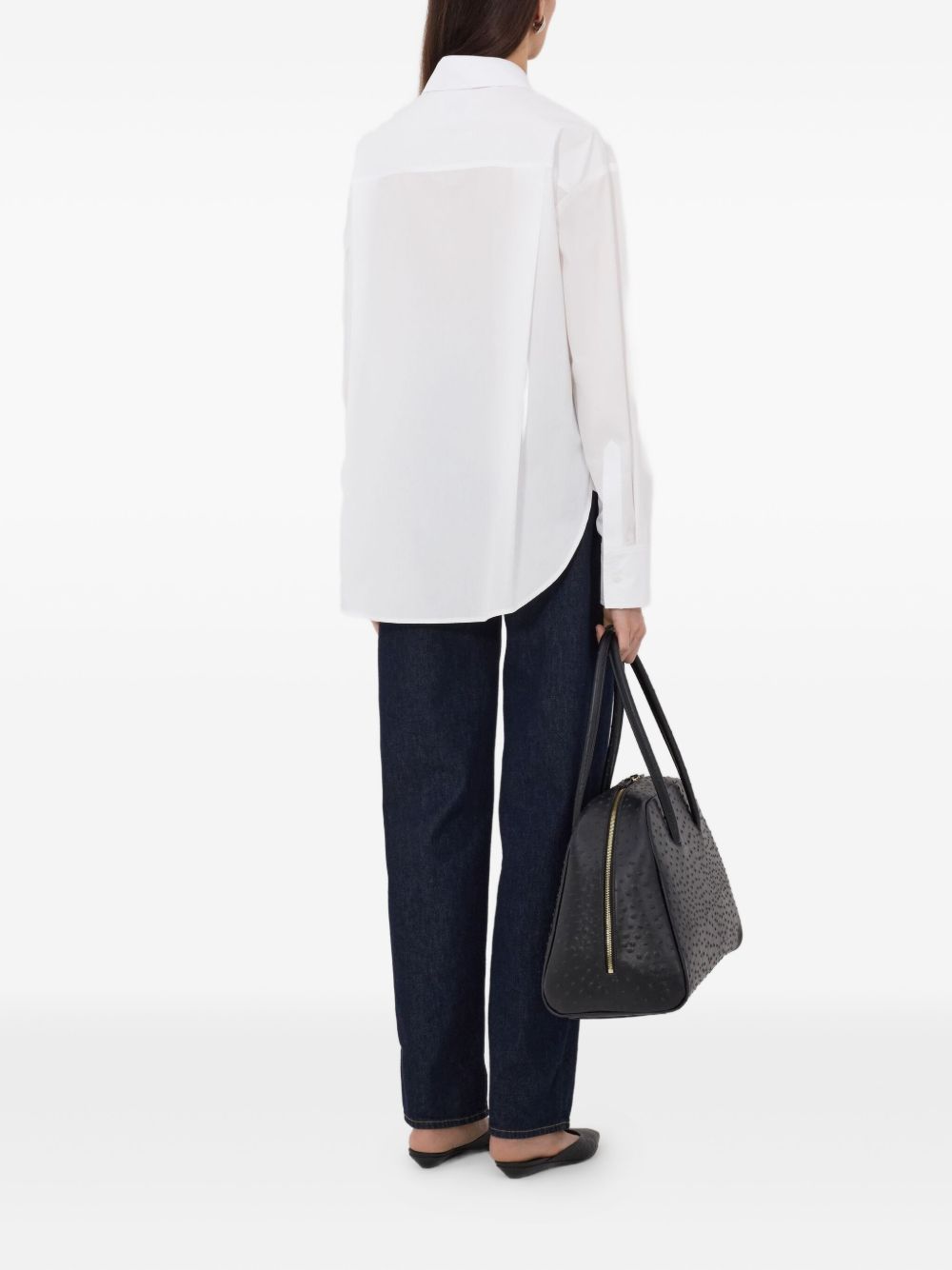 Camicia lee con ricamo in bianco Loulou de saison - donna 
