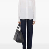 Camicia lee con ricamo in bianco Loulou de saison - donna 