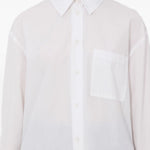 Camicia lee con ricamo in bianco Loulou de saison - donna 