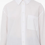 Camicia lee con ricamo in bianco Loulou de saison - donna 