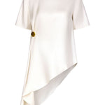 Top asimmetrico MADEA in bianco Loulou de saison - donna 