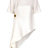 Top asimmetrico MADEA in bianco Loulou de saison - donna 