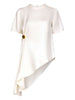 Top asimmetrico MADEA in bianco Loulou de saison - donna