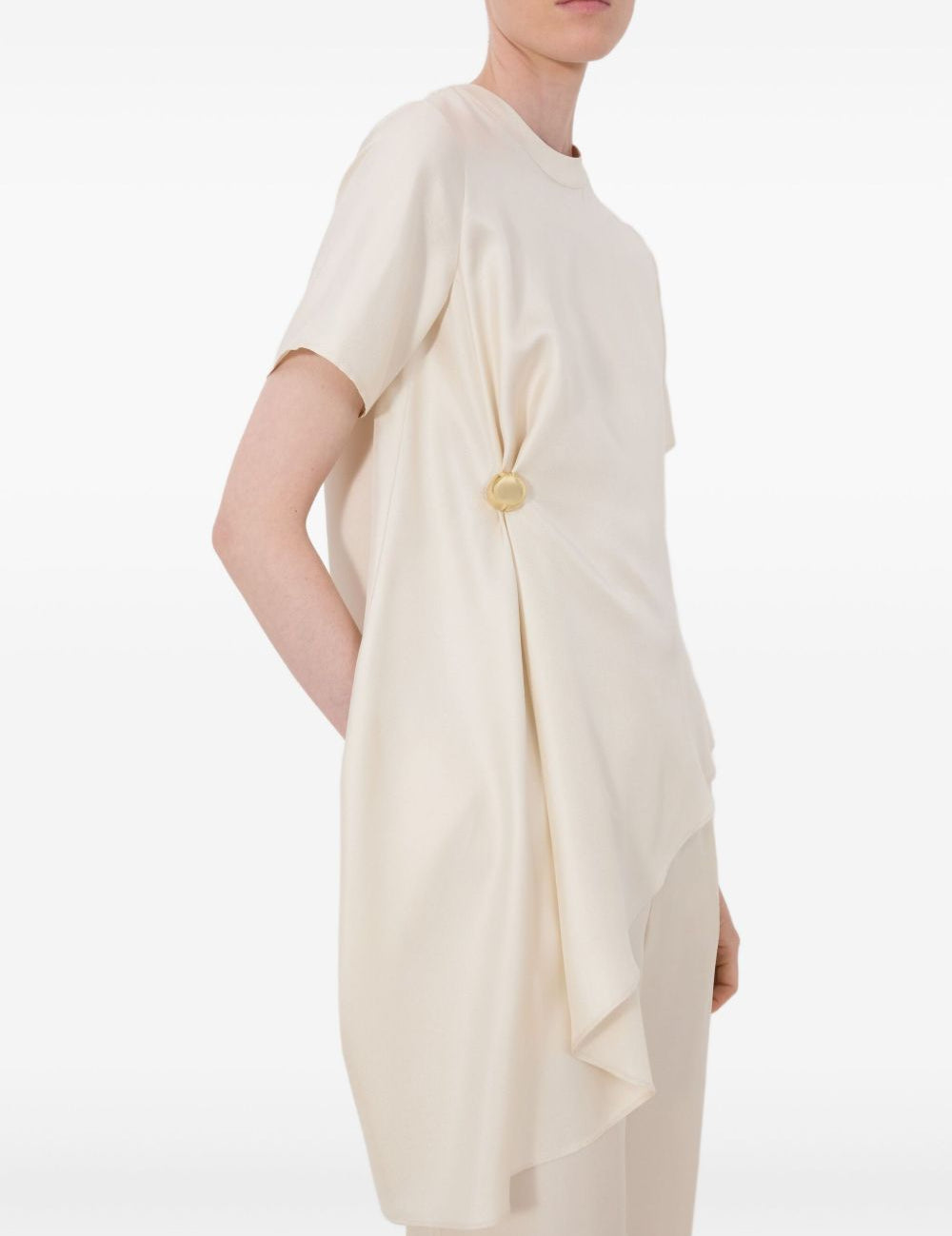 Top asimmetrico MADEA in bianco Loulou de saison - donna 
