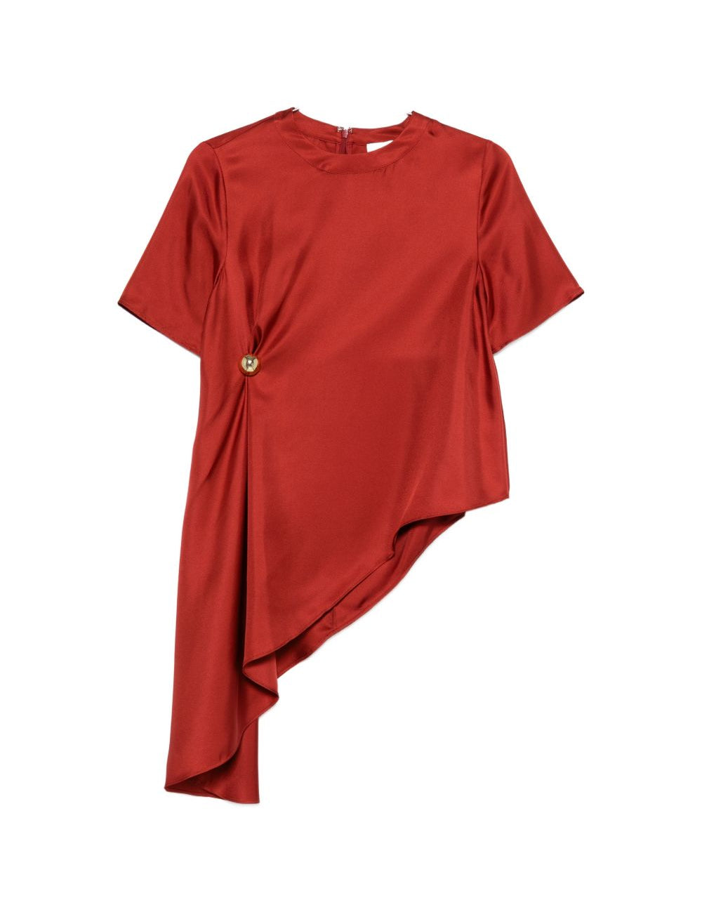 Top asimmetrico MADEA in rosso Loulou de saison - donna 