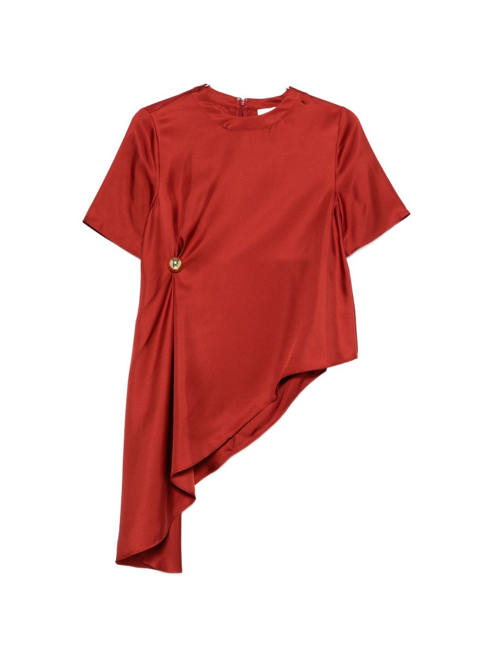 Top asimmetrico MADEA in rosso Loulou de saison - donna 