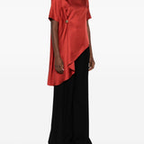 Top asimmetrico MADEA in rosso Loulou de saison - donna 