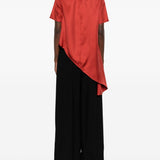 Top asimmetrico MADEA in rosso Loulou de saison - donna 