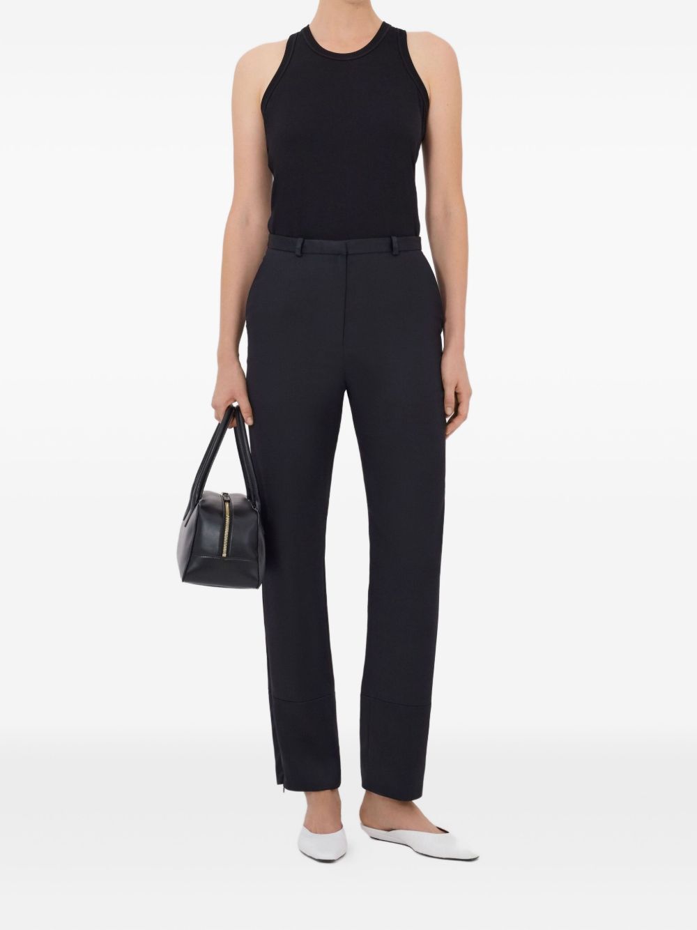 Pantaloni Mahoney con cintura in nero Loulou de saison - donna 