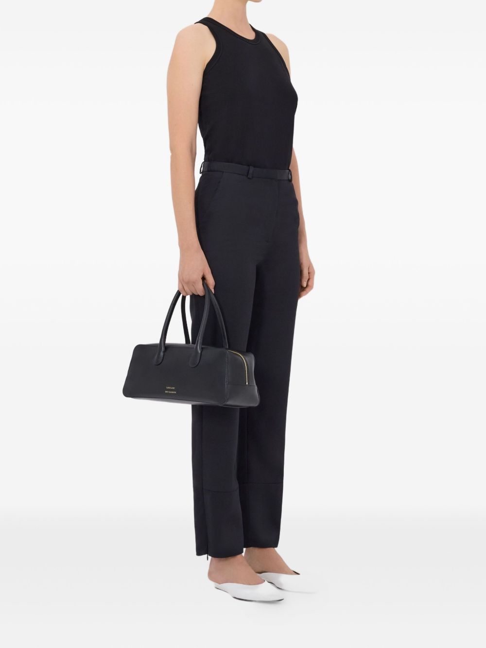 Pantaloni Mahoney con cintura in nero Loulou de saison - donna 