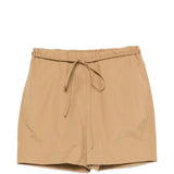 Shorts con coulisse in beige Loulou de saison - donna 