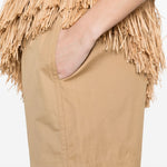Shorts con coulisse in beige Loulou de saison - donna 