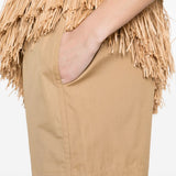 Shorts con coulisse in beige Loulou de saison - donna 