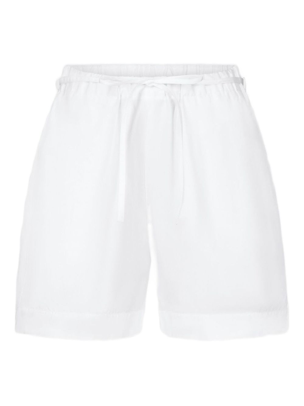 Shorts Malone con coulisse in bianco Loulou de saison - donna 
