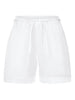 Shorts Malone con coulisse in bianco Loulou de saison - donna