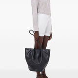 Shorts Malone con coulisse in bianco Loulou de saison - donna 