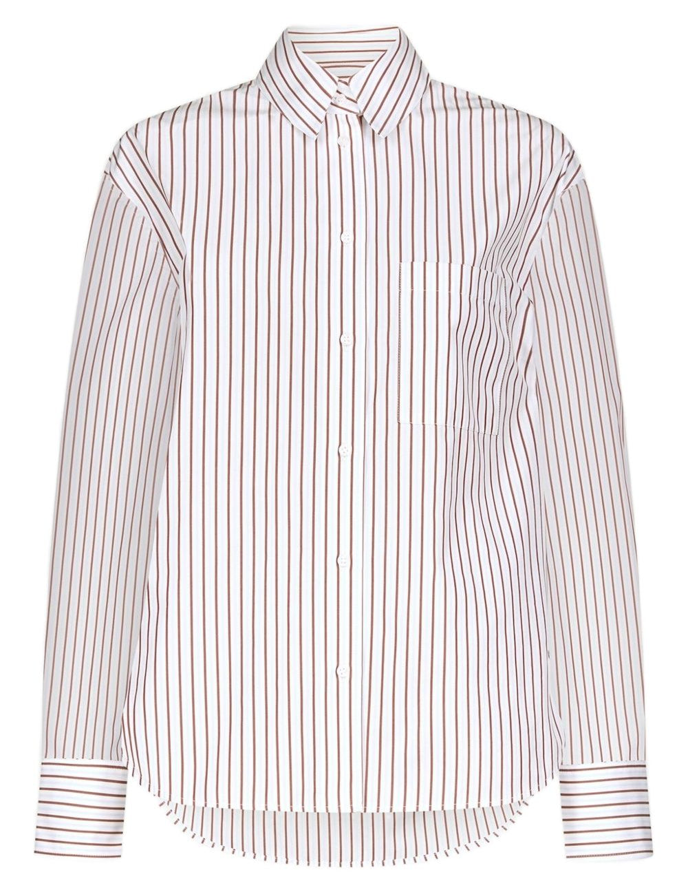 Camicia maud a righe multicolor loulou de saison - donna 